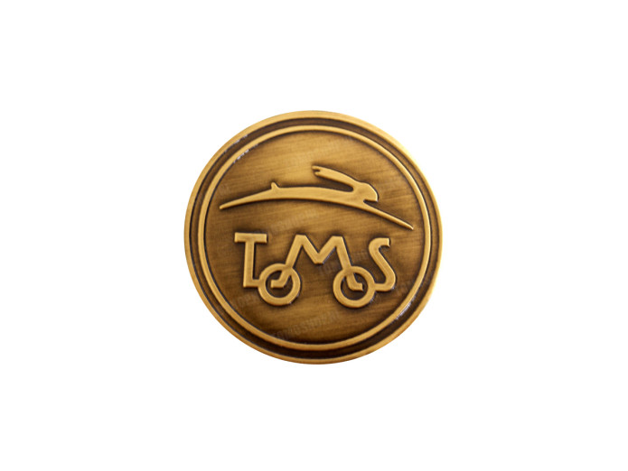 Sticker Tomos logo rond 50mm RealMetal® goud 